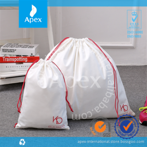 Wholesale cotton drawstring shoe bag